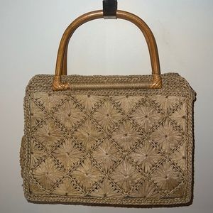 Fossil Tan Woven Handbag